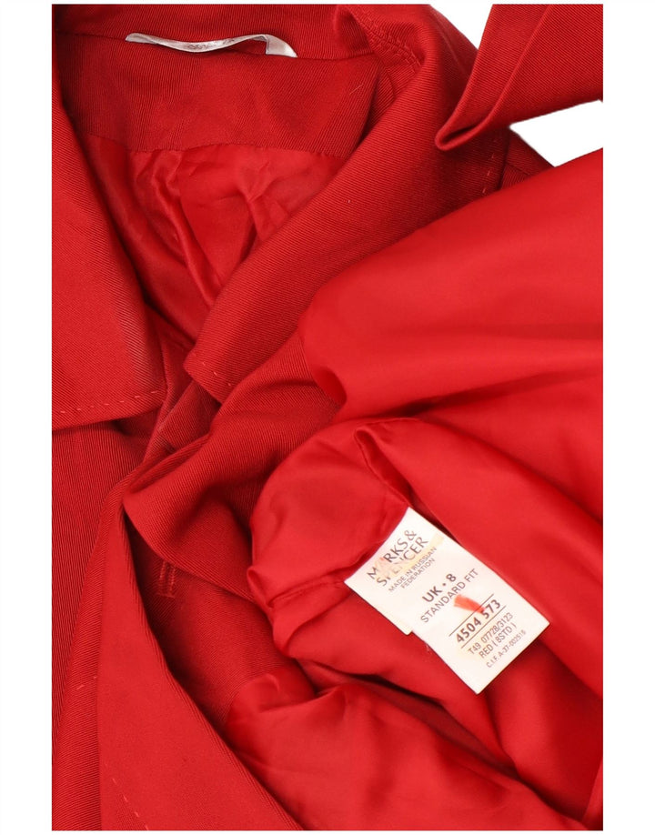 Marks & Spencer Płaszcz damski UK 8, mały, czerwony, poliester