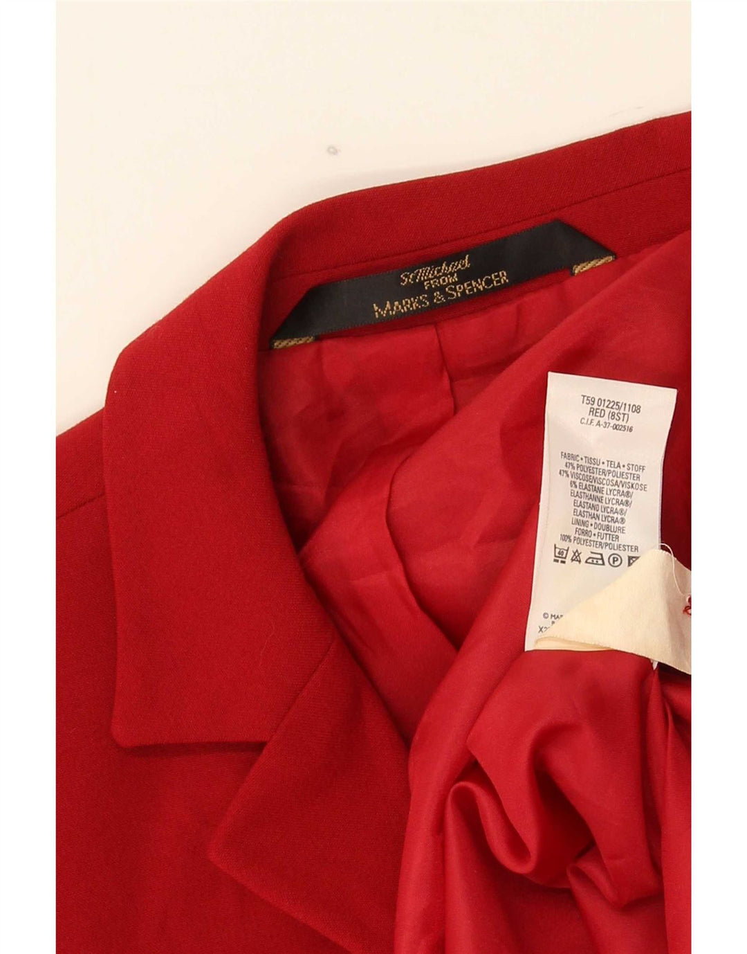 Marks & Spencer Damska marynarka St. Michael Longline UK 8 Small Red