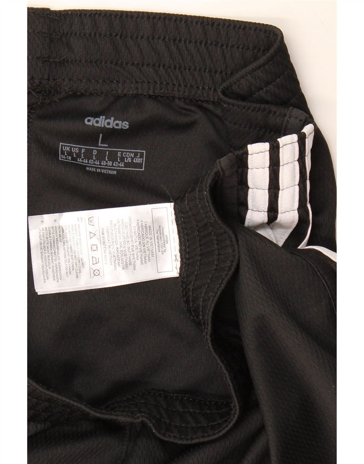 Damskie spodenki sportowe ADIDAS UK 16/18, duże, czarne, poliestrowe