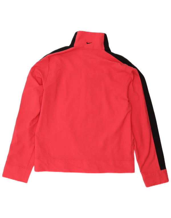 Nike Womens Tracksuit Top Jacket US 4/6 Small Pink Colourblock Polyester