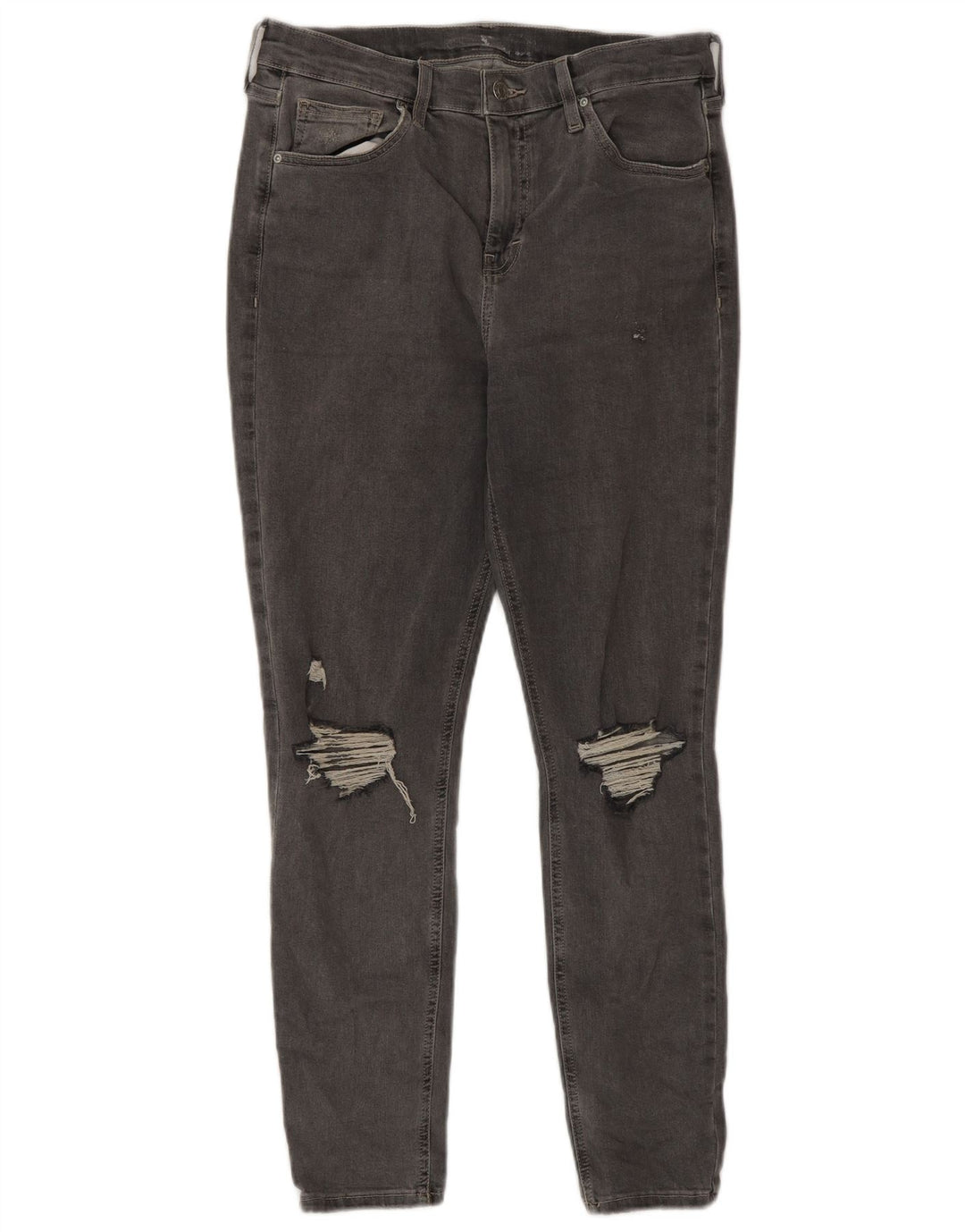 Damskie jeansy typu slim w trudnej sytuacji Topshop W30 L26, szara bawełna