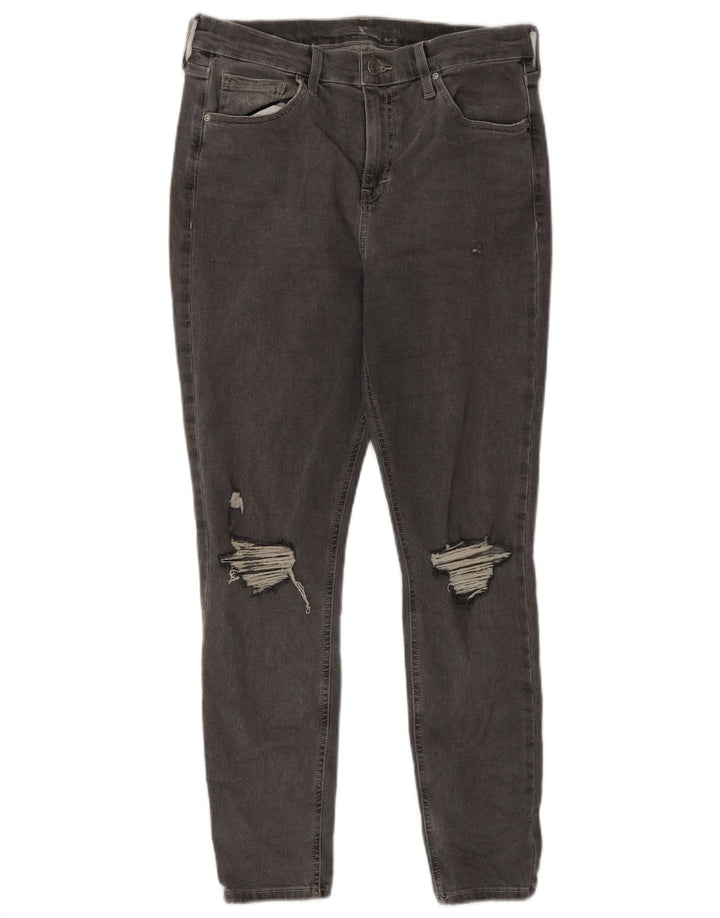 Damskie jeansy typu slim w trudnej sytuacji Topshop W30 L26, szara bawełna