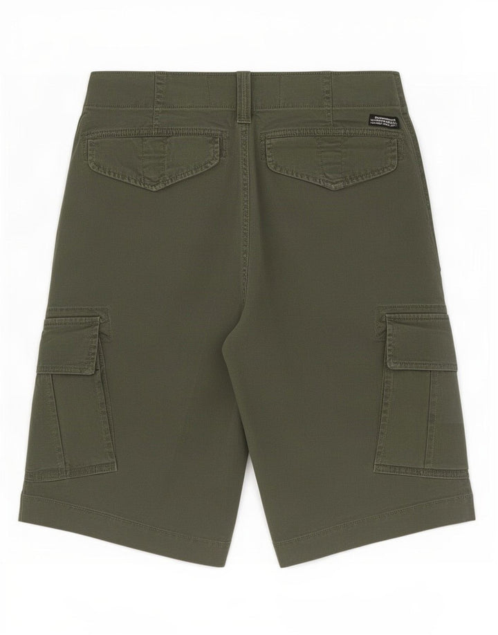 Męskie spodenki cargo Superdry W30 Średniozielona bawełna