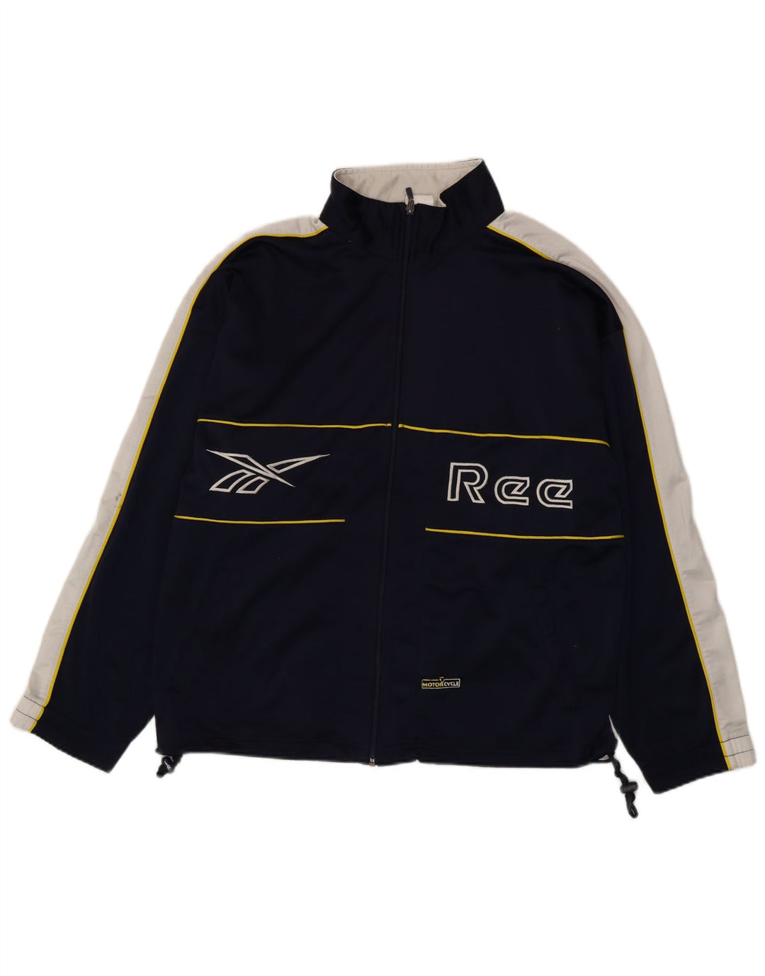 Męska kurtka dresowa Reebok Graphic, średnia granatowa, blok kolorów