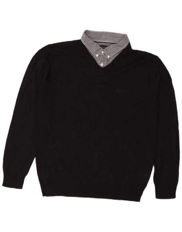 Męski sweter polo Pierre Cardin XL, czarny akryl