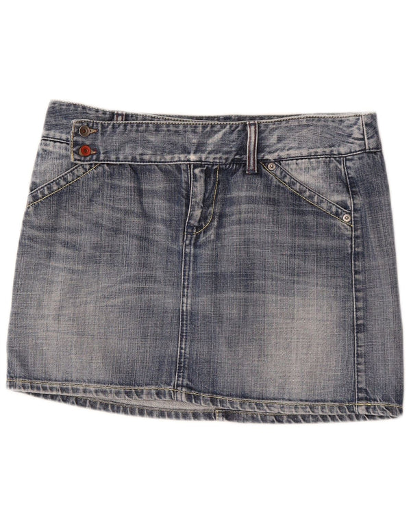 Spódnica damska Benetton Mini Denim IT 44 Medium W32 Niebieska bawełna