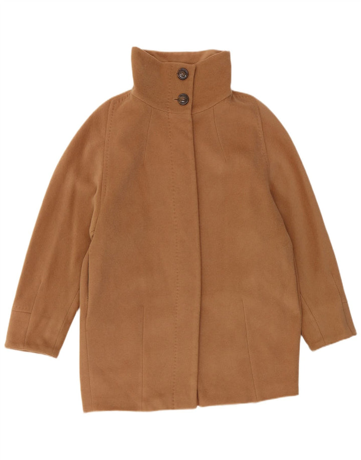 Damski płaszcz weekendowy Max Mara UK 8 Small Beżowa dziewicza wełna