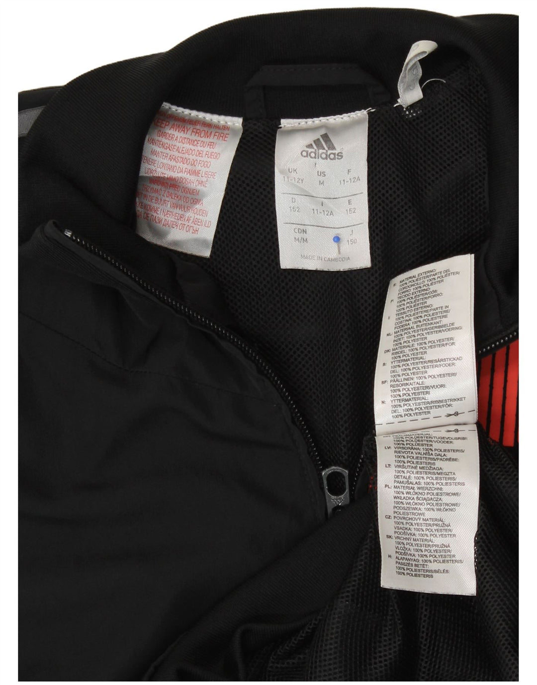 Adidas Chłopięca Kurtka Dresowa Predator 11-12 Lat Czarny Poliester