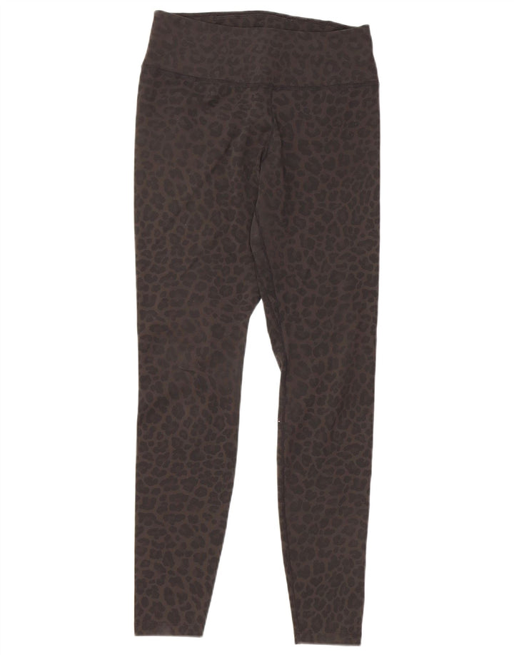Damskie legginsy Nike Dri Fit UK 10, małe, szare, poliestrowe z nadrukiem zwierzęcym