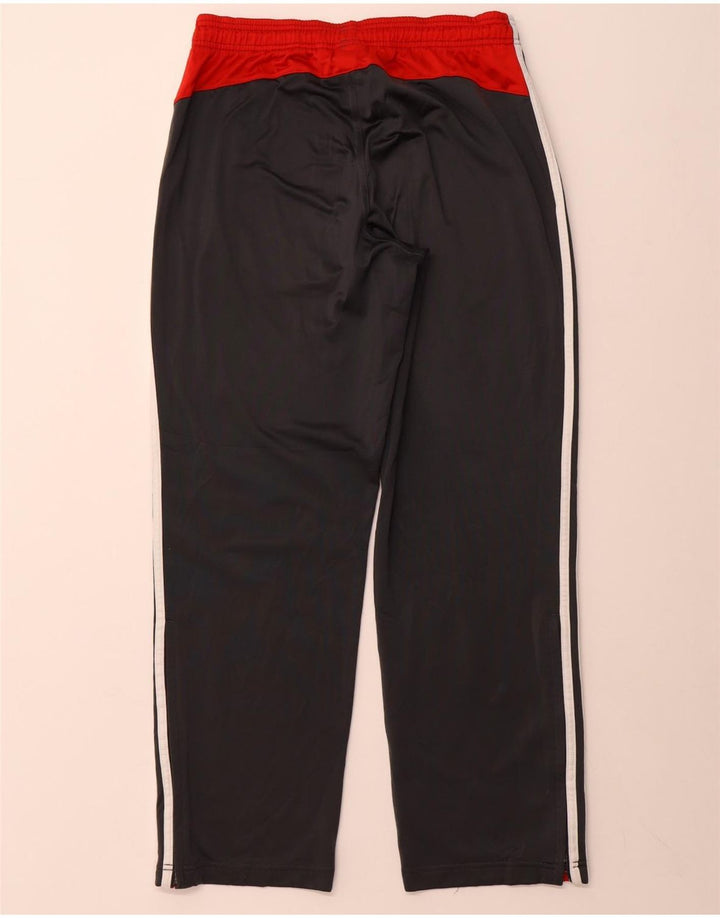 Męskie spodnie dresowe ADIDAS UK 38/40, średnioszary, poliester z blokami kolorów