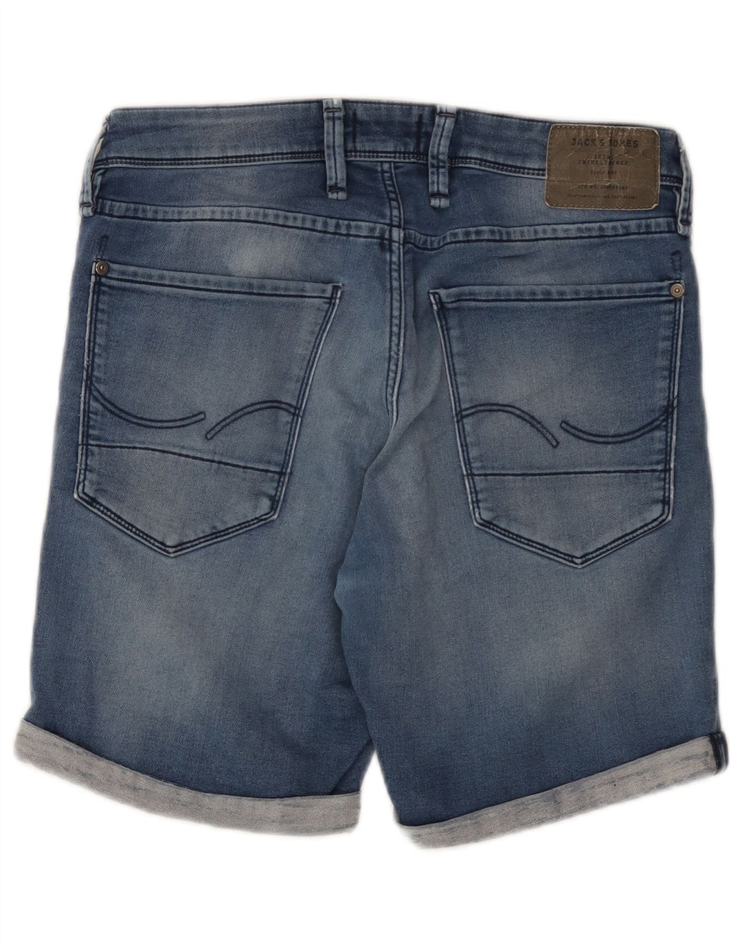 Męskie spodenki jeansowe Jack & Jones, średnie W30, niebieskie, bawełniane