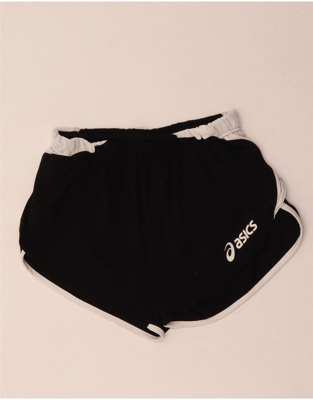 Damskie spodenki sportowe Asics UK 10, mały, czarny poliester z blokami kolorów