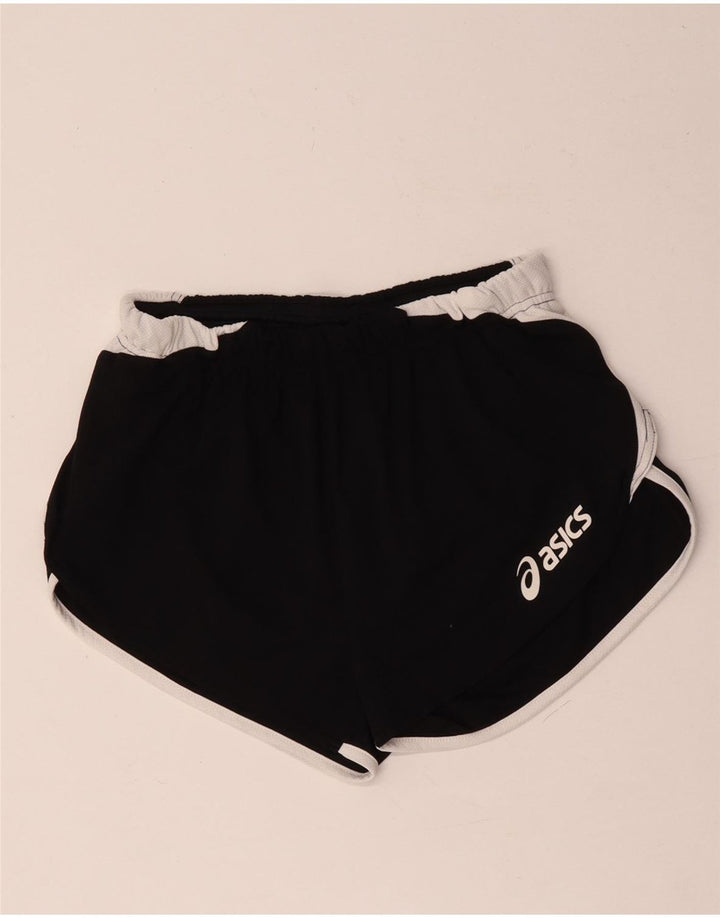 Damskie spodenki sportowe Asics UK 10, mały, czarny poliester z blokami kolorów