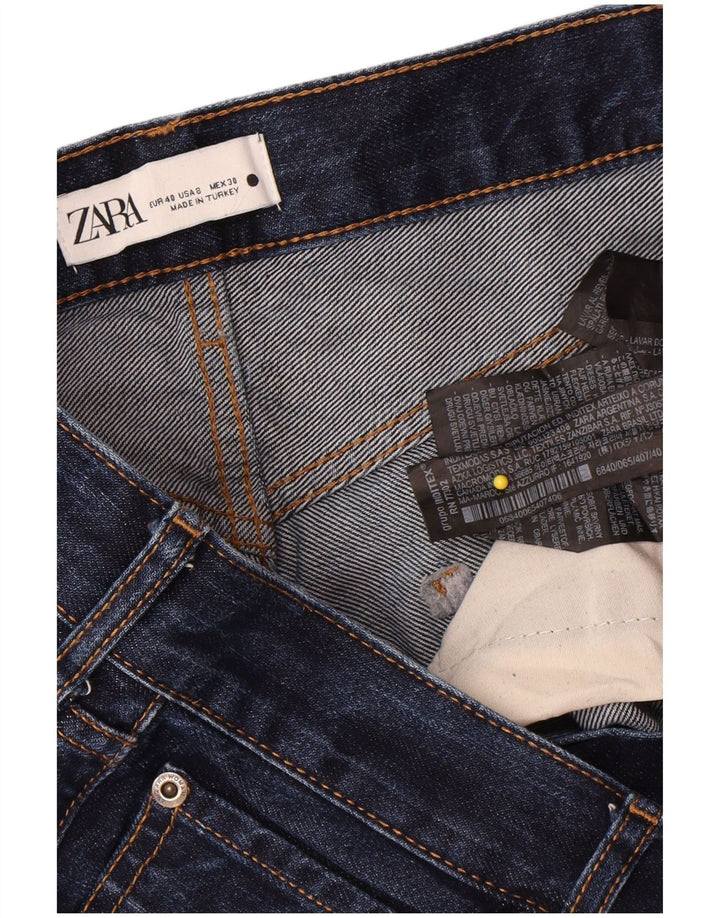 Damskie proste dżinsy Zara EU 40 Medium W30 L33 Niebieskie bawełniane