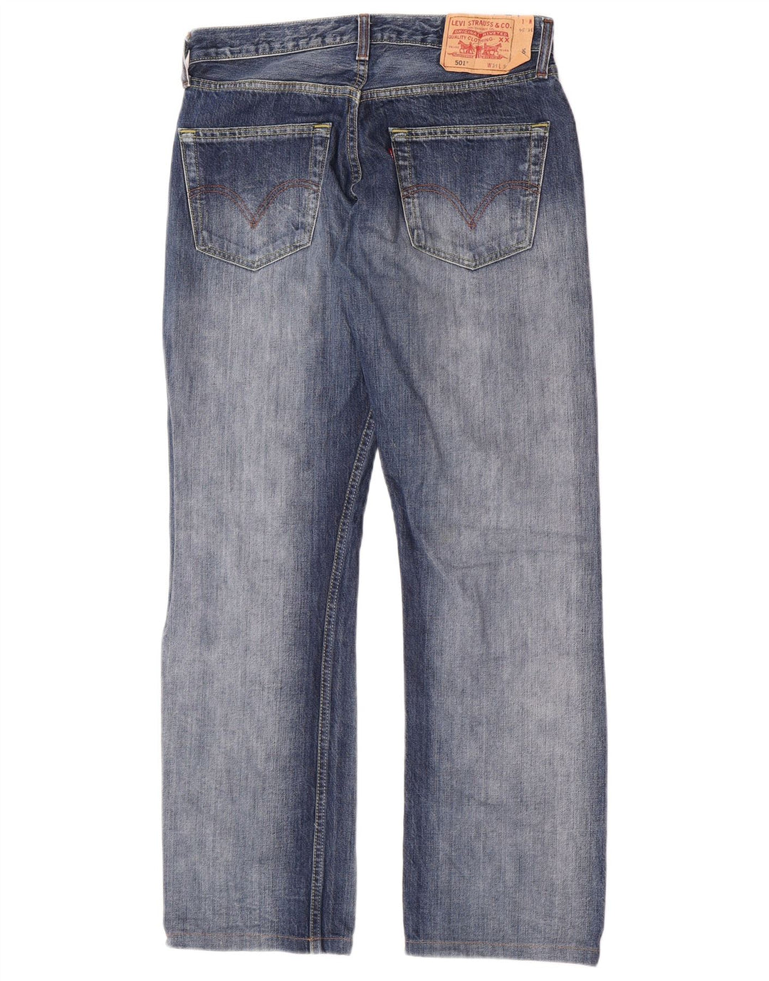 Męskie jeansy Levi's 501 Straight W31 L30 Niebieskie bawełniane