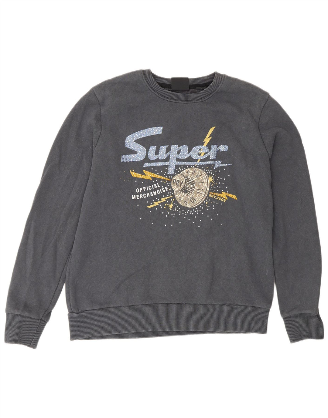 Damski sweter Superdry Graphic o luźnym kroju, UK 12, średni szary