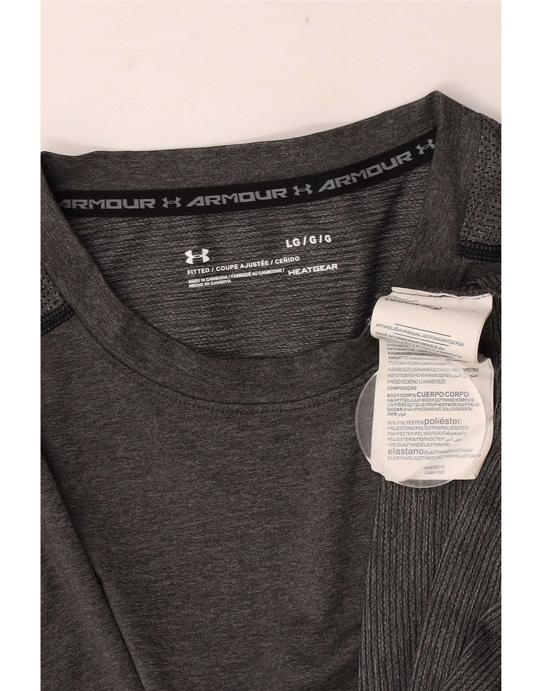 Męski t-shirt Under Armour Heat Gear, duży, szary, poliestrowy
