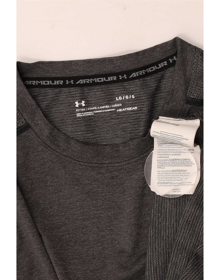 Męski t-shirt Under Armour Heat Gear, duży, szary, poliestrowy