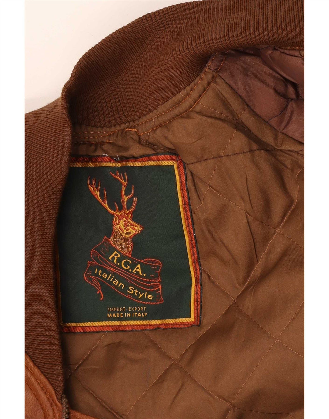 Vintage męska skórzana kurtka UK 40 duża brązowa