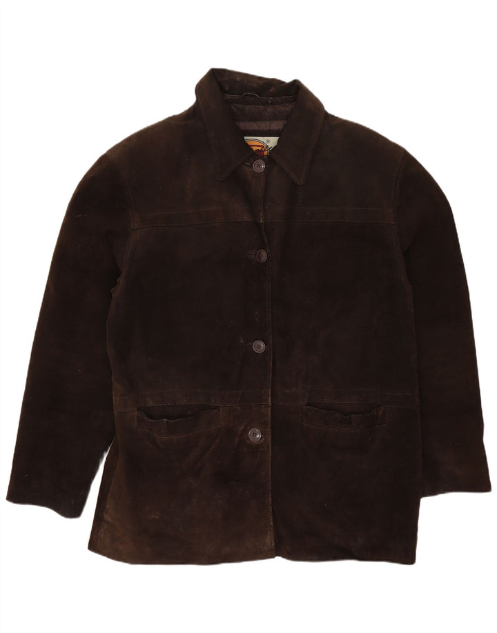 Damska kurtka zamszowa Gapelle Oversize UK 10, mała, brązowa skóra