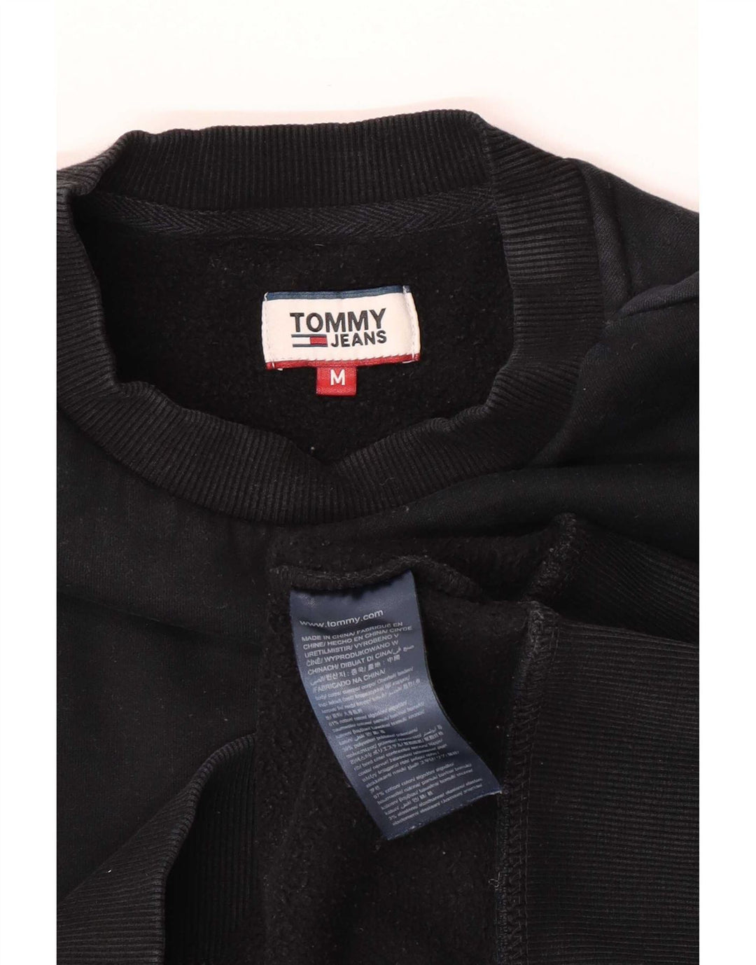 Damska bluza dresowa Tommy Hilfiger o regularnym kroju, średnia czarna bawełna
