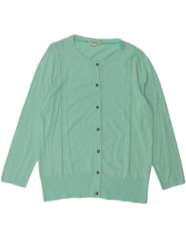 Sweter damski White Stuff UK 18 XL, turkusowa bawełna