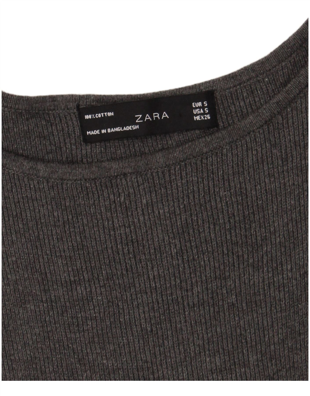 Sukienka damska Zara o linii A UK 8, mała, szara bawełna