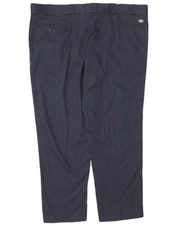 Męskie proste spodnie chino Dickies W50 L32 granatowy poliester