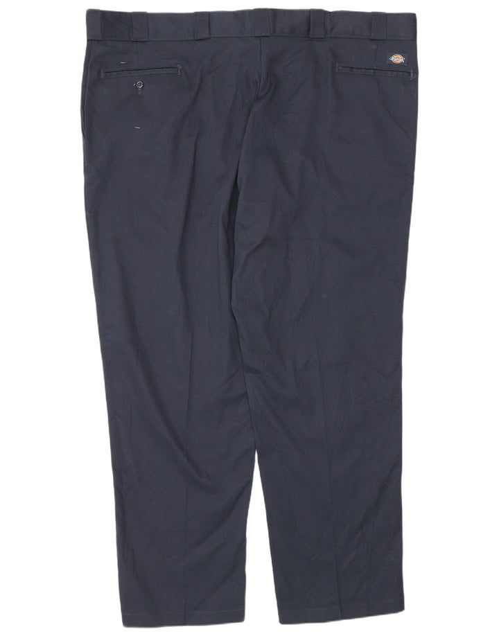 Męskie proste spodnie chino Dickies W50 L32 granatowy poliester