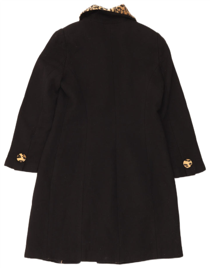 Płaszcz damski Luisa Spagnoli IT 44 Średni czarny nadruk zwierzęcy, dziewicza wełna