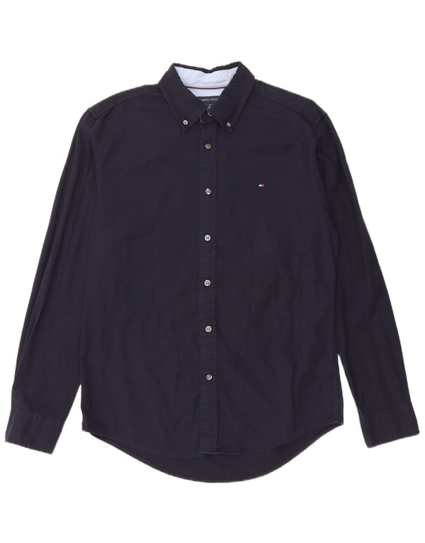 Koszula męska Tommy Hilfiger, średnia, granatowa, bawełniana
