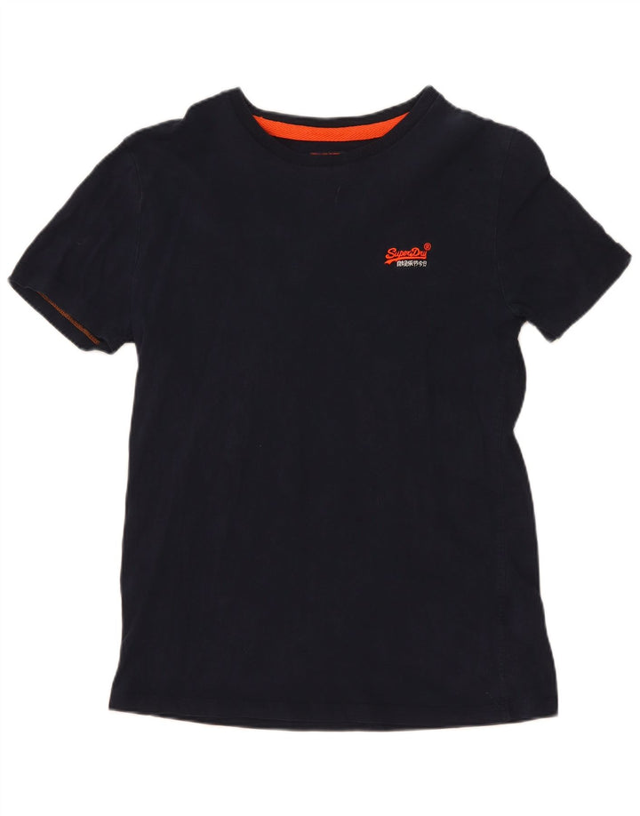 T-shirt męski Superdry, mały, granatowy, bawełniany