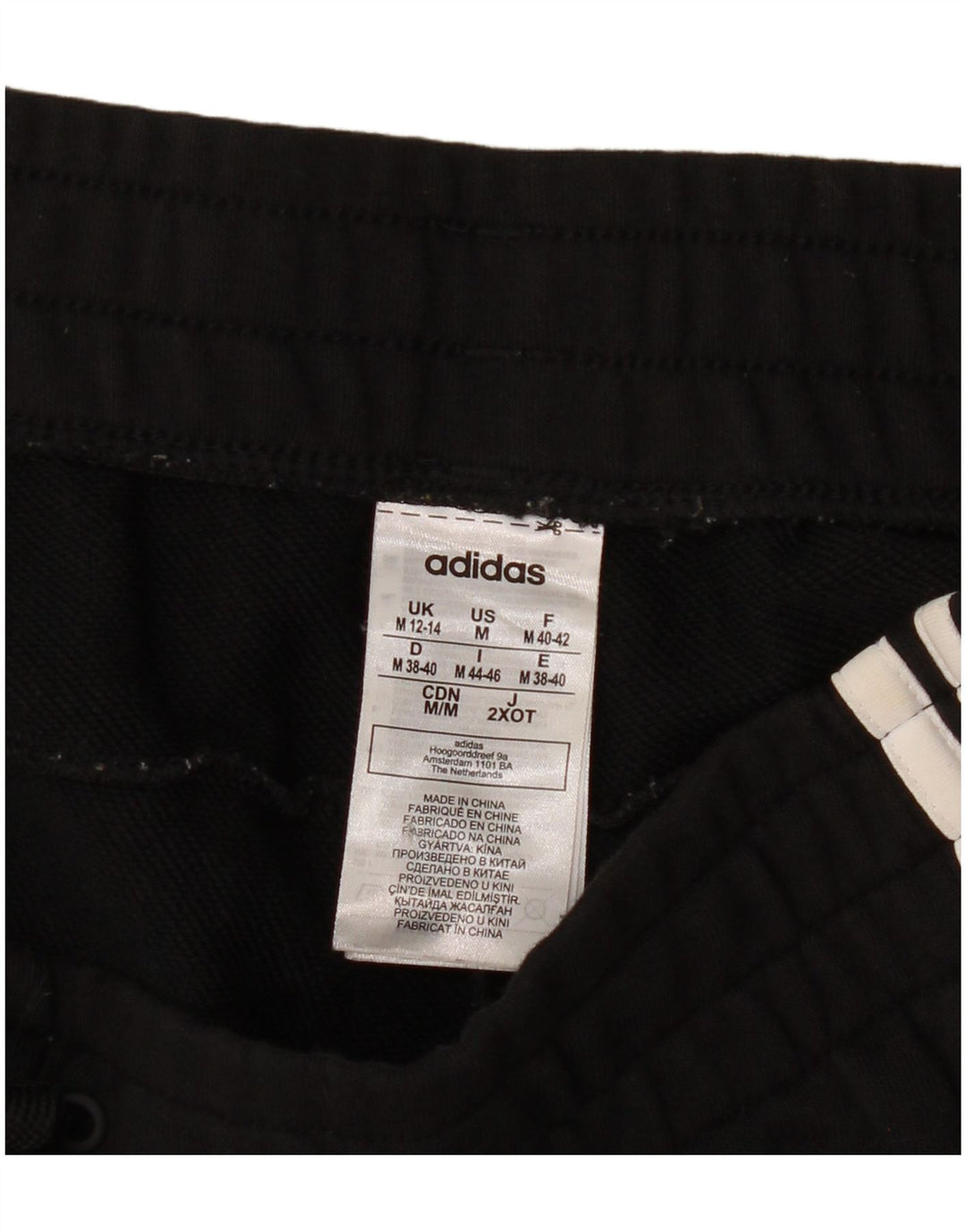Damskie spodnie dresowe Adidas Joggers UK 12/14 Średnia czarna bawełna