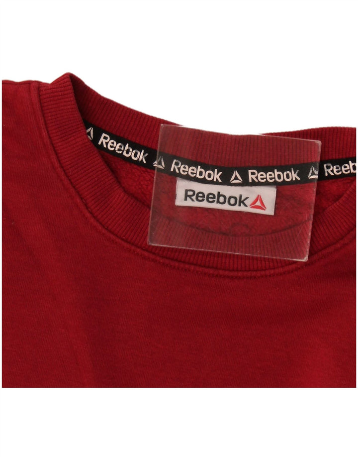 Męska bluza Reebok z grafiką, duża, bordowa