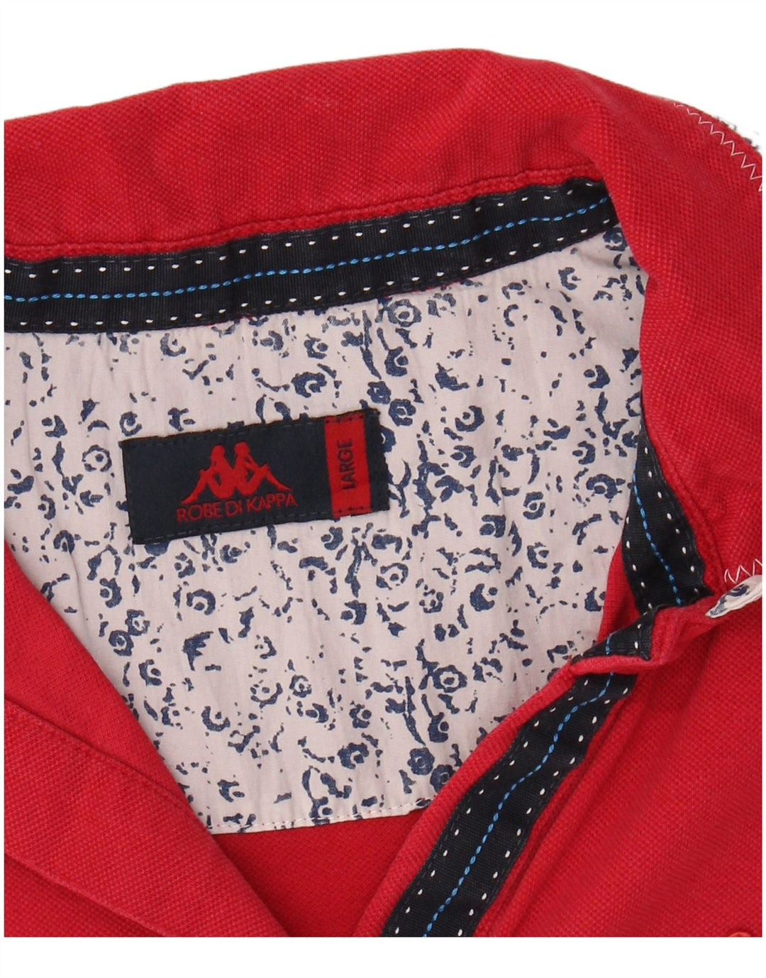 Damska koszulka polo KAPPA UK 14, duża, czerwona bawełniana