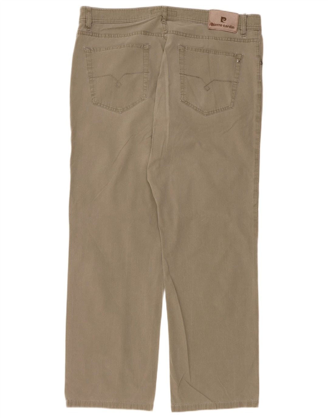 PIERRE CARDIN Męskie proste spodnie codzienne W40 L30 Zielona bawełna