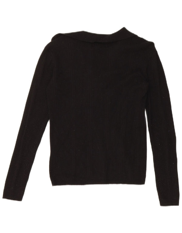 Marks & Spencer Damski sweter z krótkim rękawem, UK 8, mały, czarny
