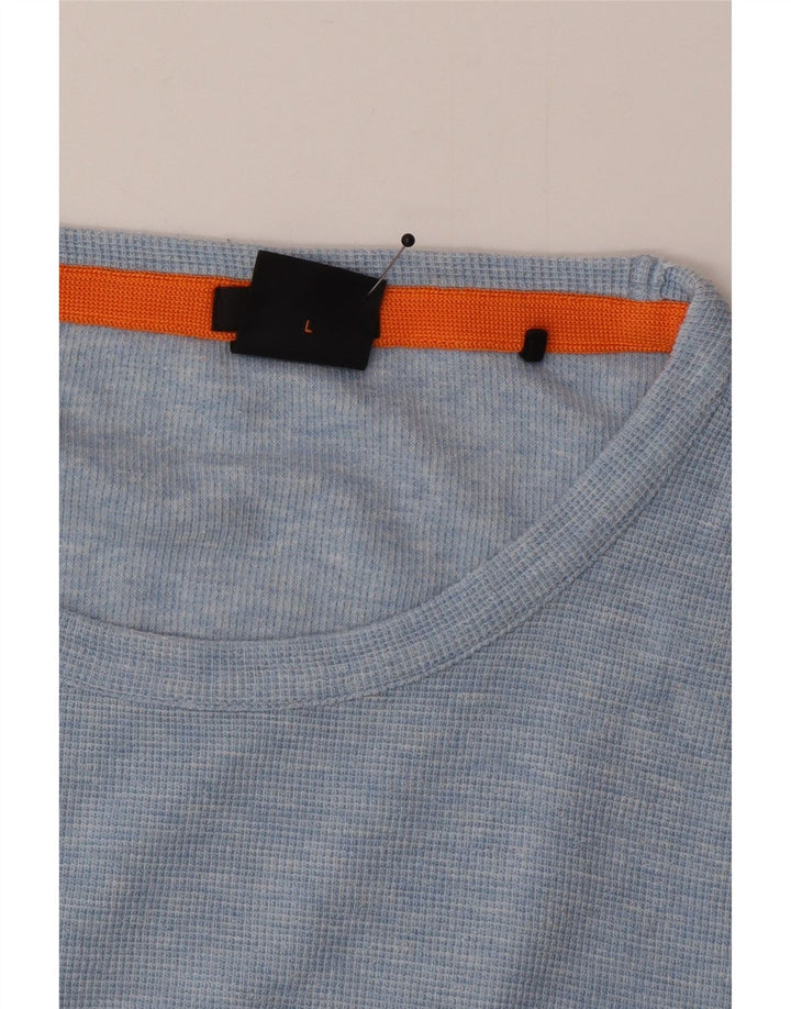 Męski top slim fit Hugo Boss z długim rękawem, duży, niebieski