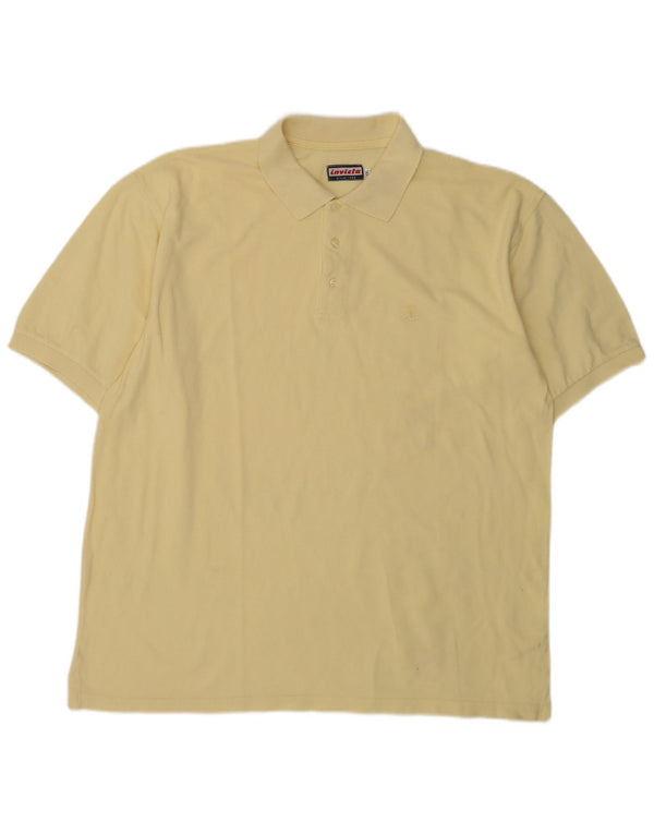 Męska koszulka polo Invicta 2XL, żółta, bawełniana