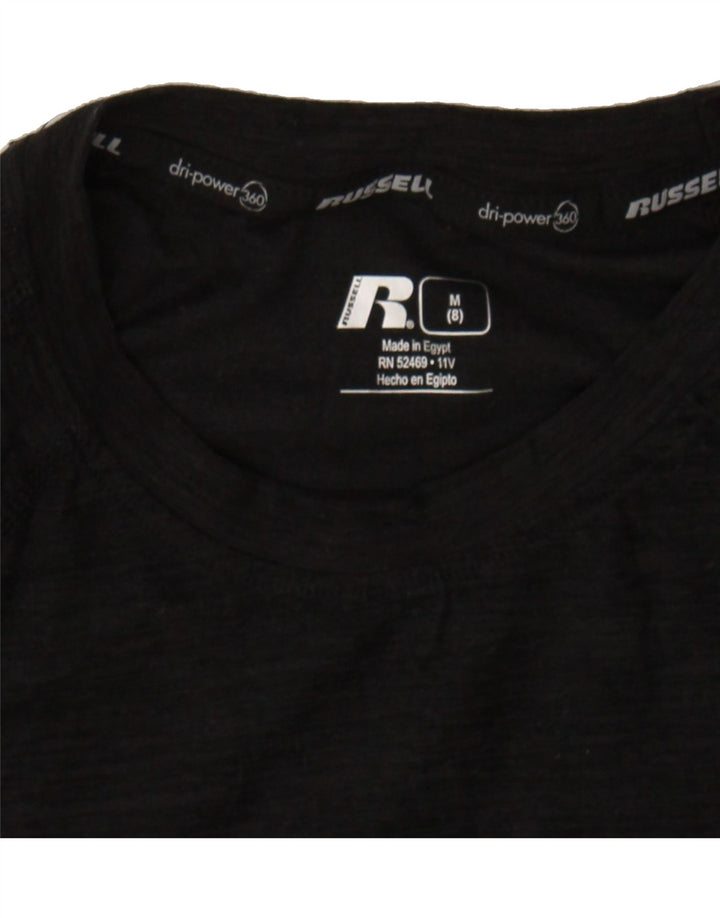 RUSSELL ATHLETIC Boys Dri-Power T-Shirt Top 7-8 Years Medium Black Vintage Russell Athletic and Second-Hand Russell Athletic from Messina Hembry 