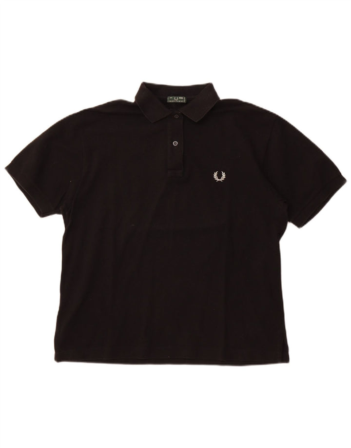 Damska koszulka polo Fred Perry UK 20 2XL, czarna bawełna