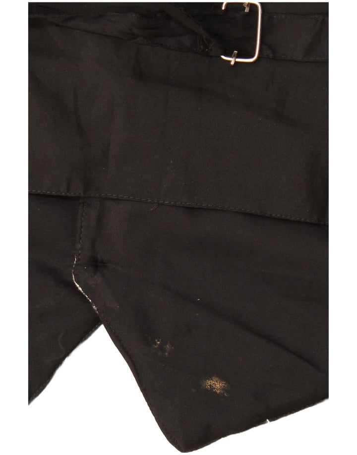 Vintage męska kamizelka duża czarna geometryczna