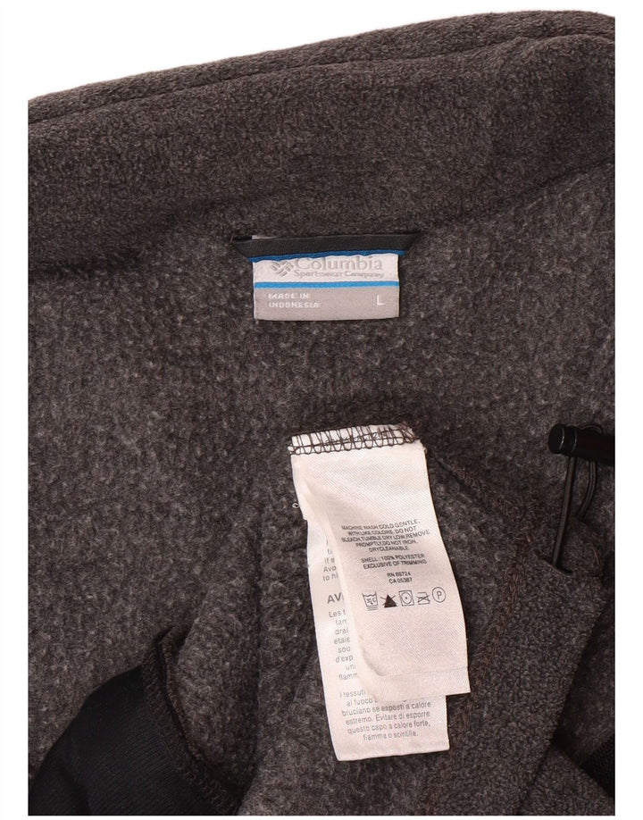 Męska kurtka polarowa COLUMBIA UK 40, duża, szary poliester