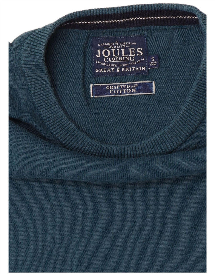 Męski sweter Joules z dekoltem w łódkę, mały, niebieski, bawełniany
