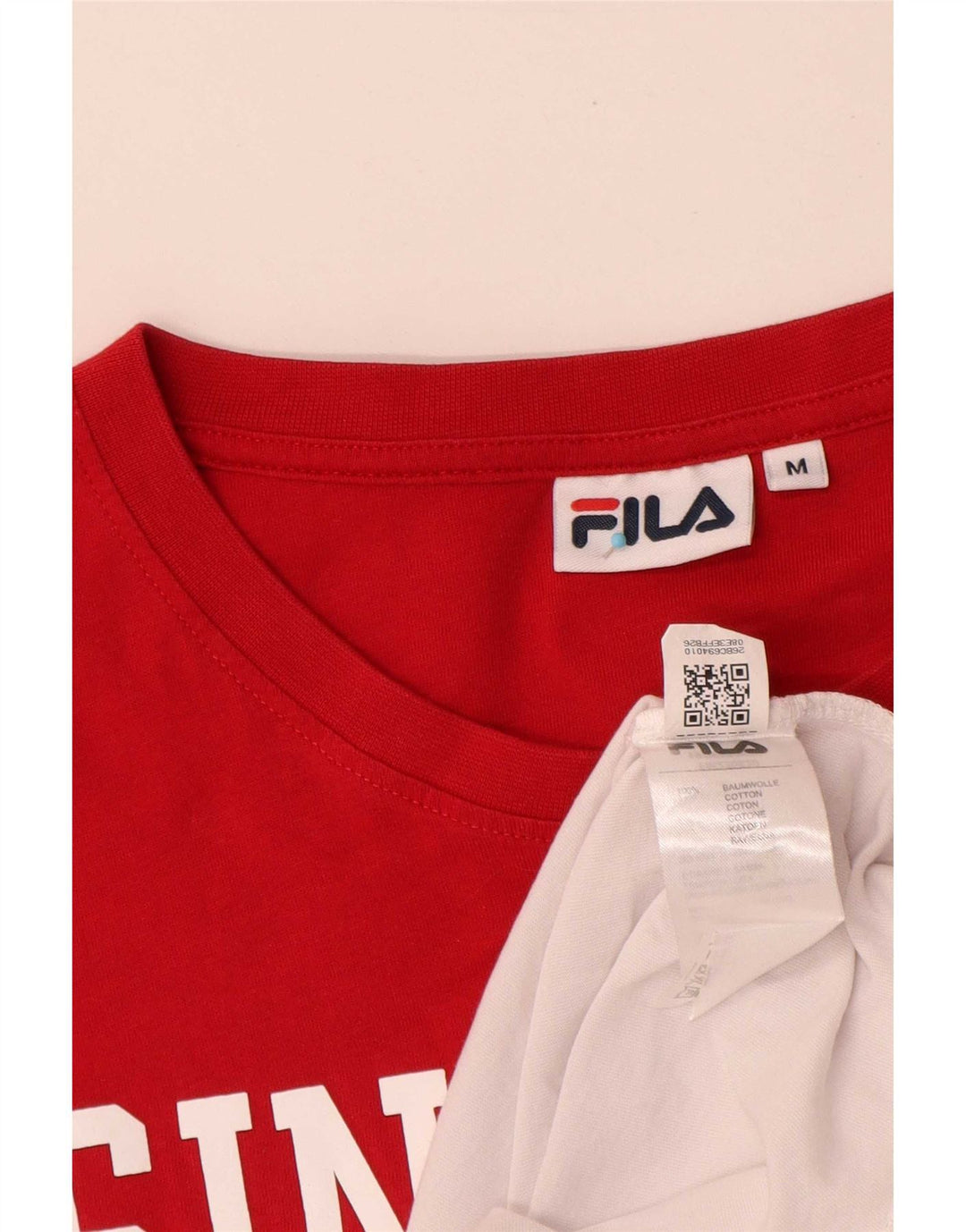 Męska koszulka z grafiką Fila Top, bawełna w kolorze średniej bieli