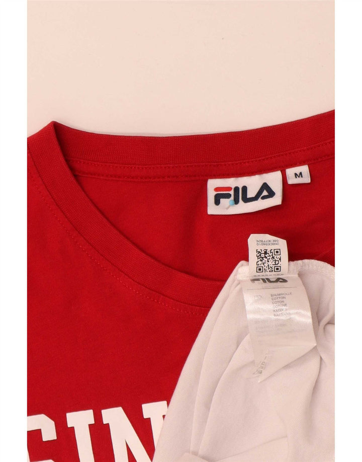 Męska koszulka z grafiką Fila Top, bawełna w kolorze średniej bieli