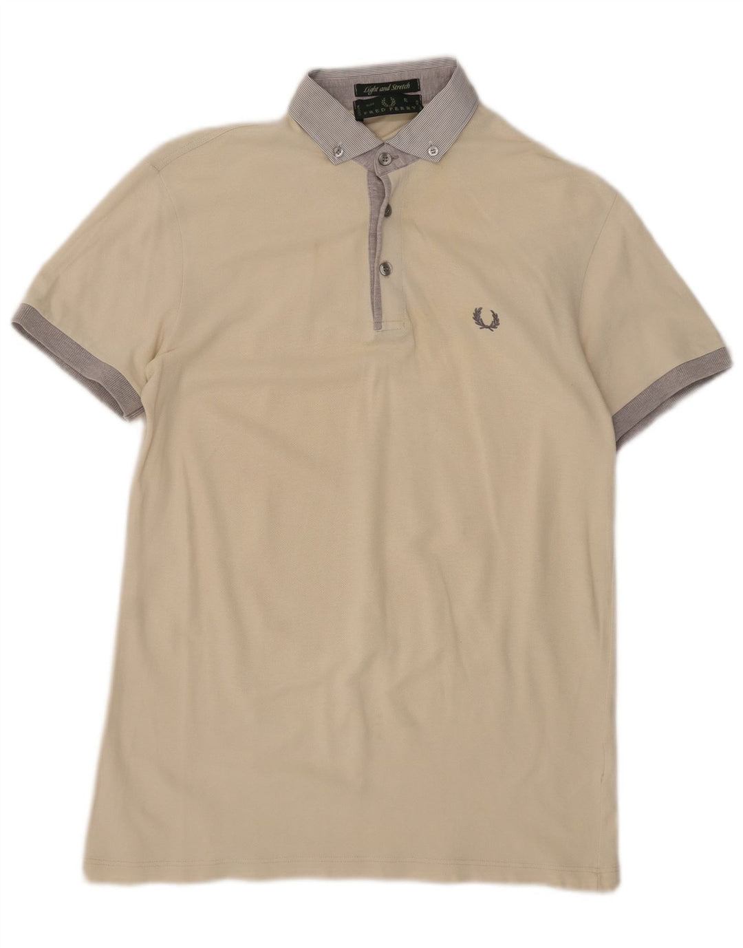 Męska koszulka polo Fred Perry w małych beżowych blokach kolorów