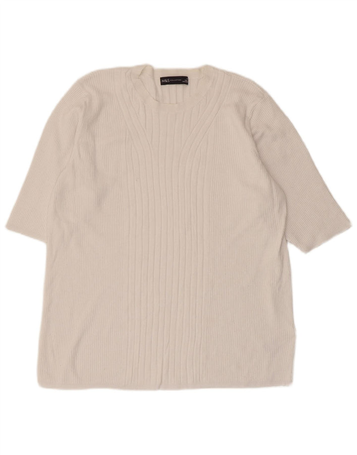 Bluzka damska Marks & Spencer UK 18 XL Biała wiskoza