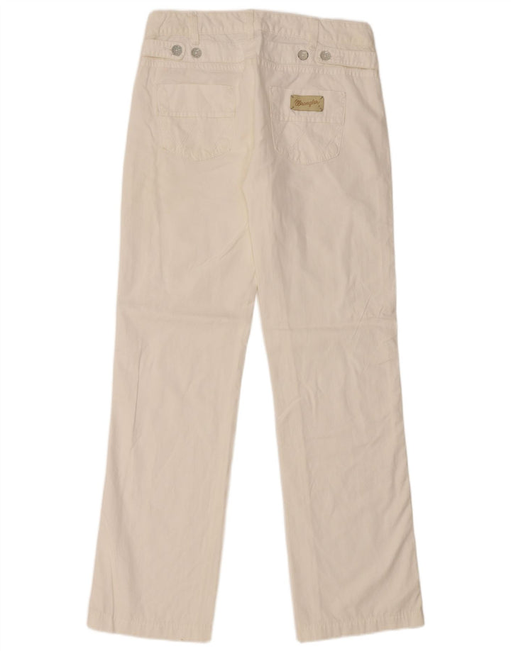 Spodnie damskie WRANGLER Sam Straight Chino W27 L30 Biała bawełna