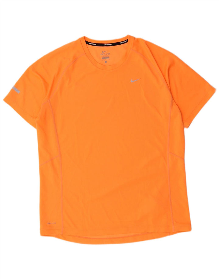 Męski T-shirt Nike Dri Fit, duży, pomarańczowy, poliester